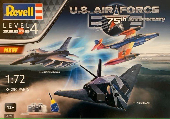 US Air Force 75TH 1/72 Aircraft Gift Set